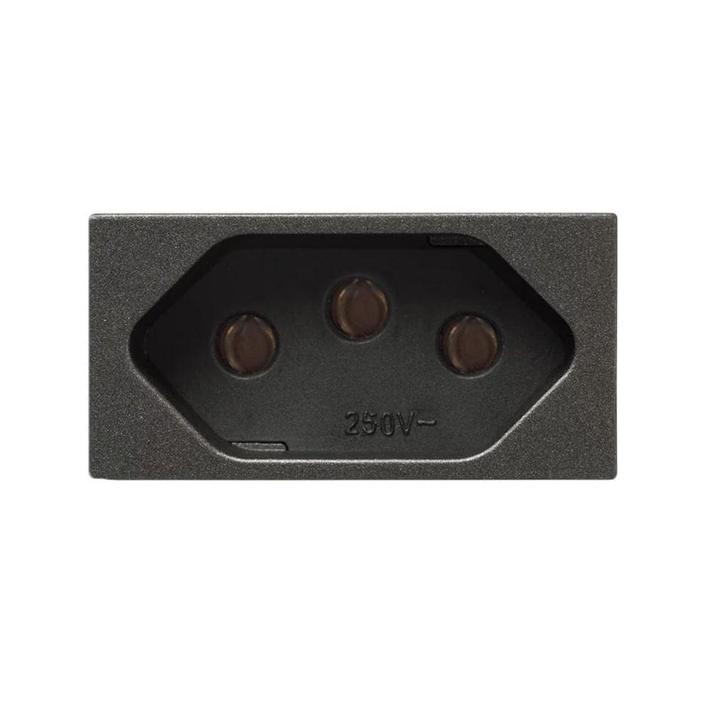 Modulo Tomada 2p+t 10a Carbono Revita Soprano