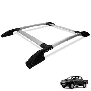 Rack De Teto Bagageiro Hilux 2005 A 2015 Tubolar Prata