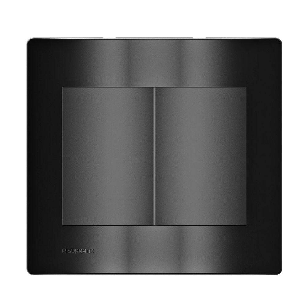 Placa Cega 4x4 C/ Suporte Carbono Revita Soprano