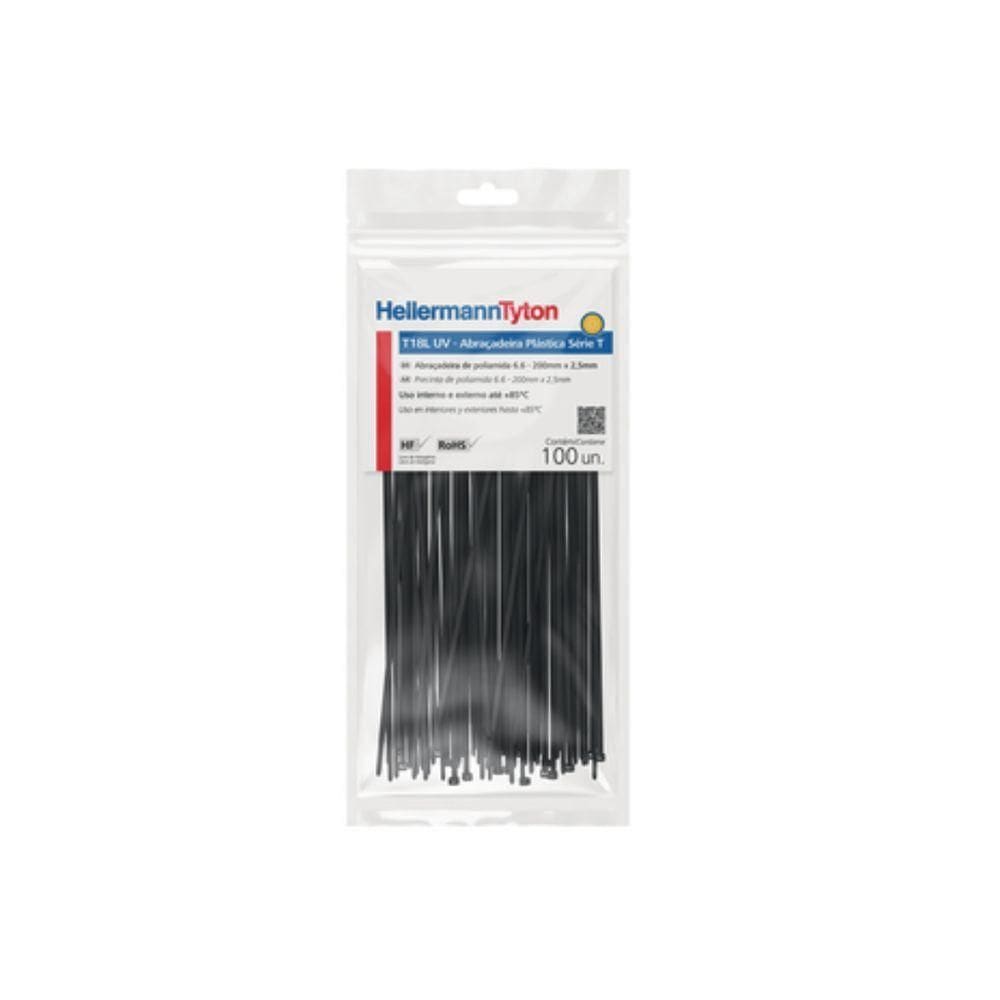Abraçadeira Nylon 150x3,6 Preto C/100 T30r