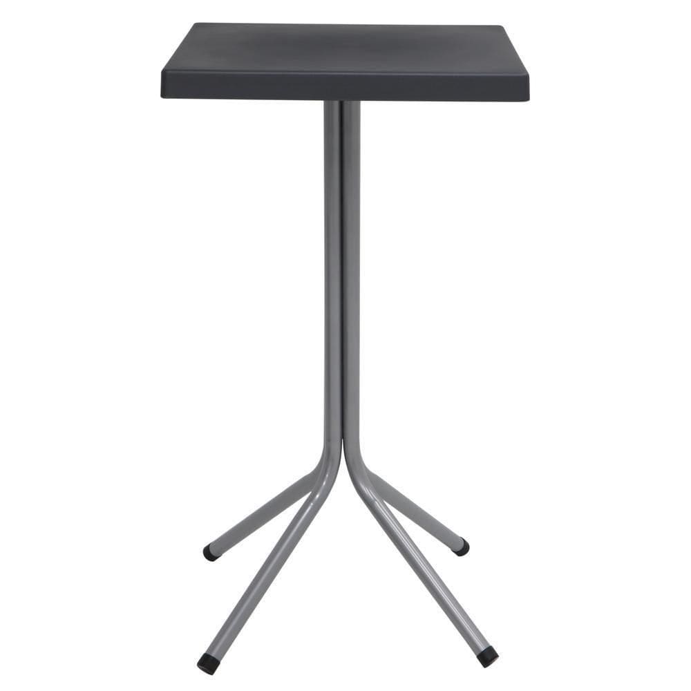 Mesa Tramontina Sigma Alta Quadrada Em Polipropileno Grafite Com Base Em Aço Carbono