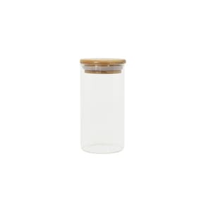 Pote De Mantimentos Redondo 300ml Tampa Bambu Oikos