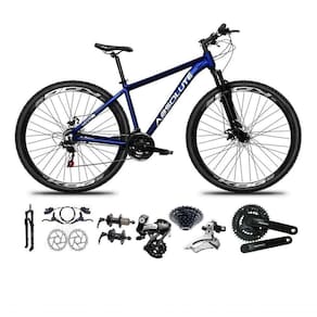 Bicicleta Aro 29 Absolute Nero 5 Shimano Altus 24v Freios Hidráulicos Garfo Com Trava - Azul Tam.17