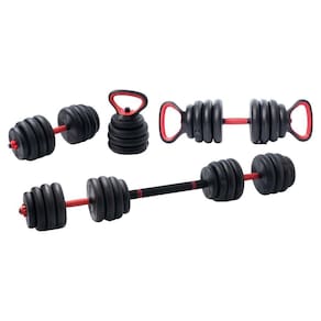 Halter Anilha Barra Kettlebell 40kg Musculação 5 Em 1 WCT
