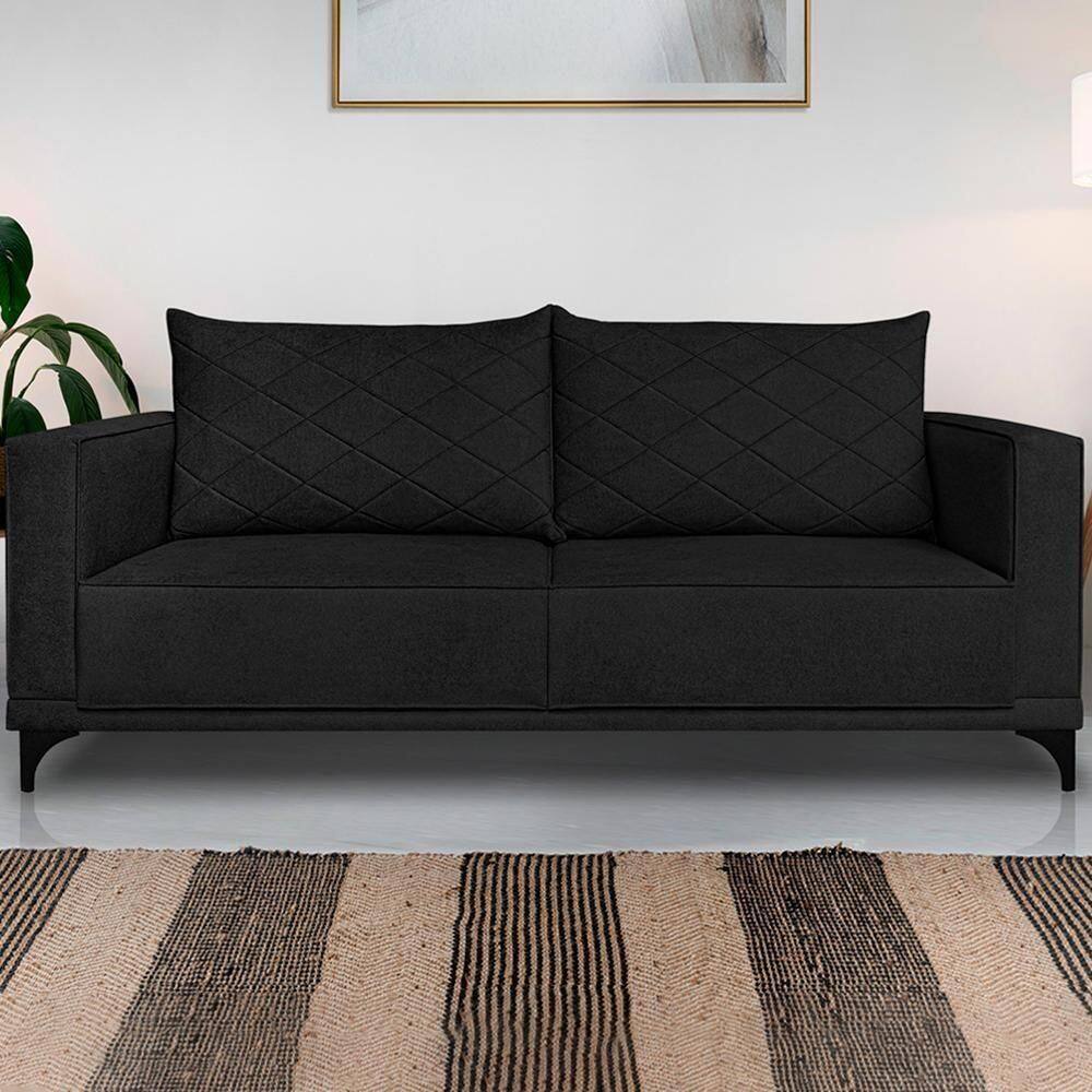 Sofa Nori 3 Lugares Pes De Ferro 220cm | Ponto