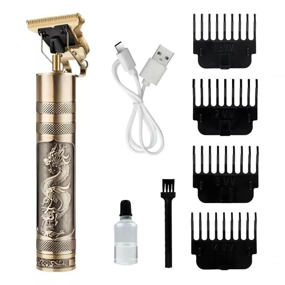 Máquina Cortar Cabelo Fazer Aparar Barba Acabamento Dragão