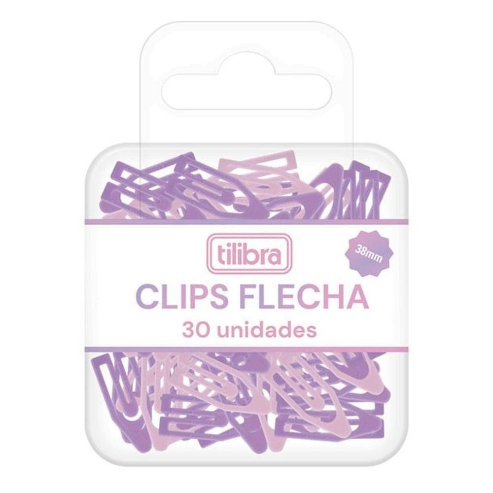 Clips Flecha Rosa E Lilás Tilibra - 30und