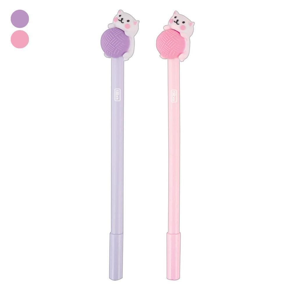 Kit Caneta Gel Patinha Purrfect Tilibra - C- 2 Unidades