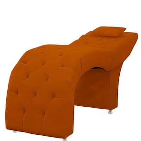 Maca Estofada Capitone Julia Para Estetica Facial Sombrancelha E Cilios Suede Cor Terracota