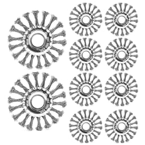 10 Escova De Aço Inox Circular Rotativa Trançada 4.1/2 115mm
