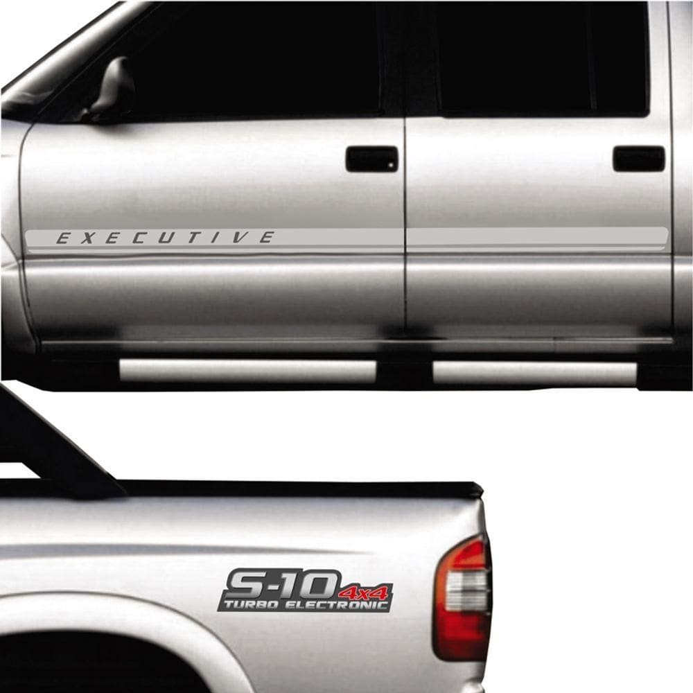 Kit De Faixas Chevrolet Executive S10 PrataEletronic 4x4 S10 Clara Preto