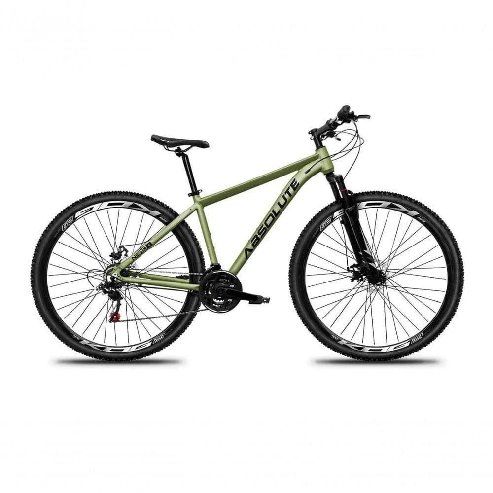 Bicicleta Aro 29 Absolute Nero 5 Alumínio 27v K7 Freio Disco Mecânico Garfo Suspensão - Oliva Tam.15