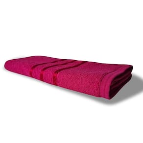 Toalha De Rosto Grande Verona 100% Algodão 45x70 Cm Rosa