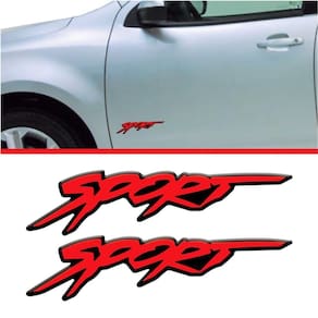 Par Emblema Adesivo Montana Sport E Astra Sport Resinado Vermelho Vermelho