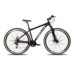 Bicicleta Aro 29 Absolute Nero 5 Alumínio 27v K7 Freio Disco Mecânico Garfo Suspensão Pneu Com Faixa - Preto Tam.23