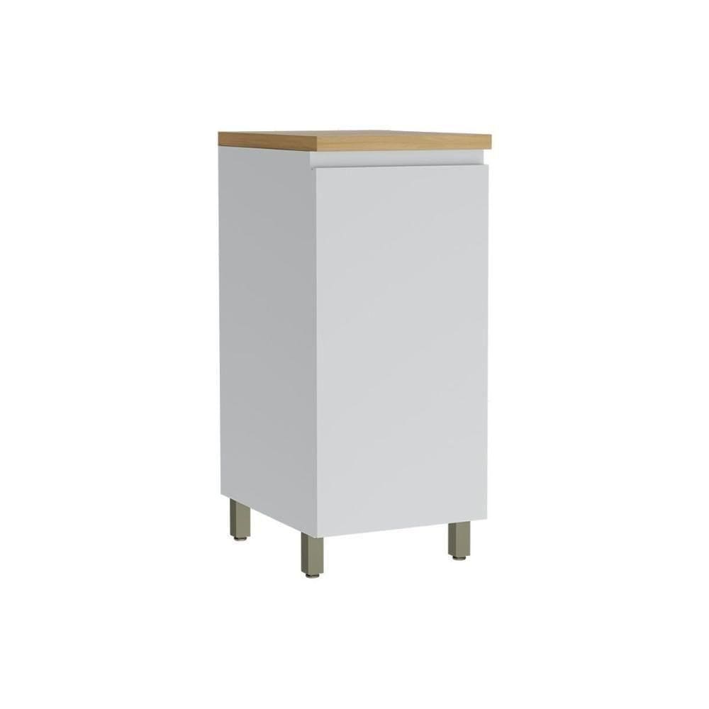 Gabinete De Cozinha Modulado Balcão Com Tampo Rainha Com 1 Porta 40cm Branca-nature - Nesher