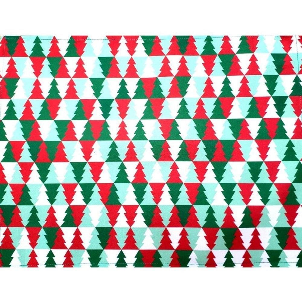 Kit 4 Jogos Americanos Ladrilho árvore De Natal Impermeável 43cmx34cm