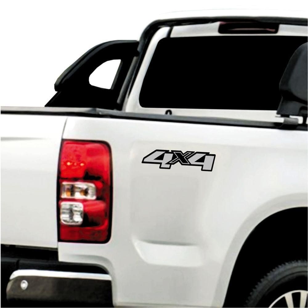 Kit Adesivo 4x4 S10 Anos 13 14 15 16 17 18 19 20 21 22 Full Preto Cinza Sem Resina Preto