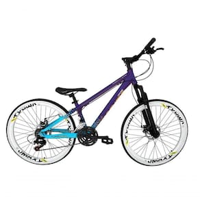 Bicicleta Aro 26 Vikingx Tuff X44 Roxo-azul 21v Alumínio Freio A Disco Aros Vmaxx Brancos