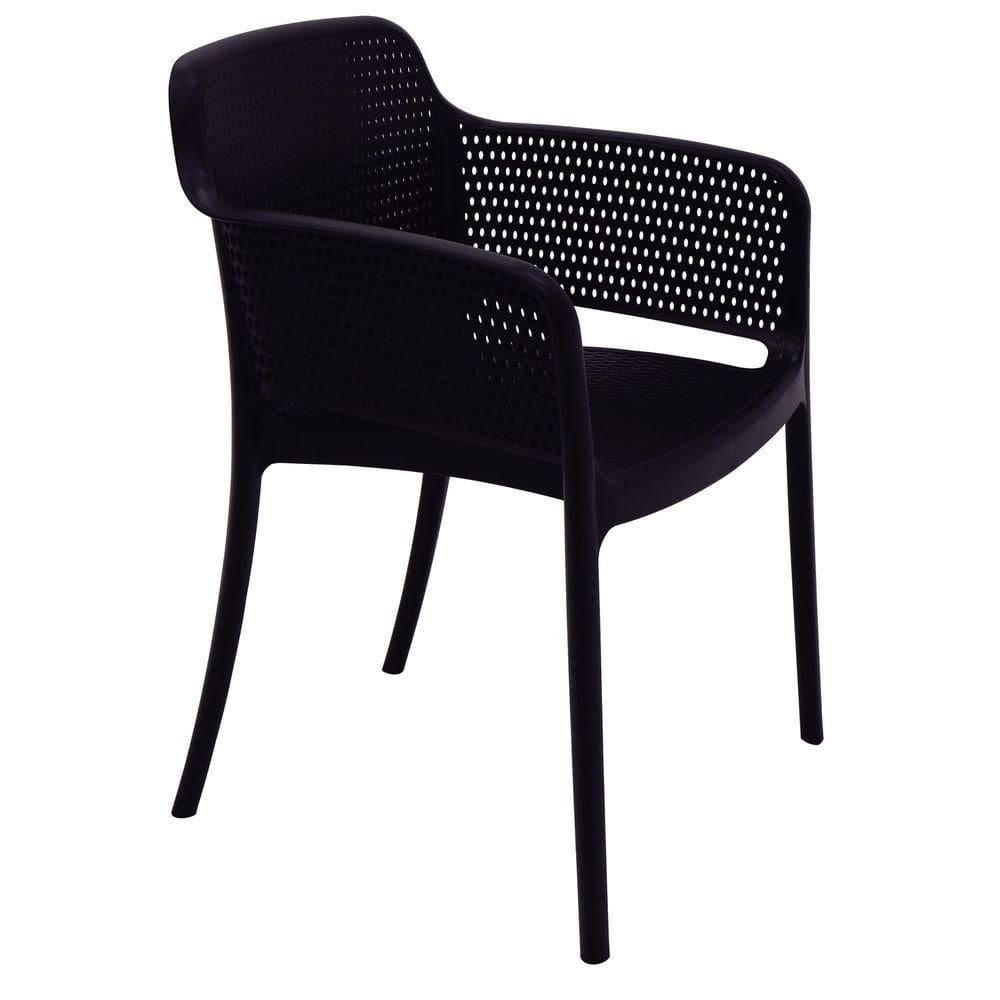 Cadeira Tramontina Gabriela Eco Polipropileno Oceano +clean Preto Tramontina
