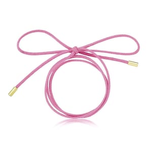 Cordão De Algodão Multifuncional Com Ponteiras Cor Rosa