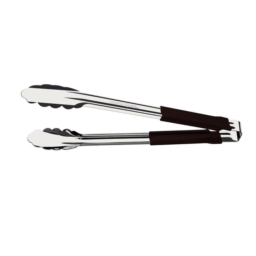 Pegador Tramontina Utilitá Aço Inox Cabo Revestido 31cm Tramontina Cabo Marrom Tramontina