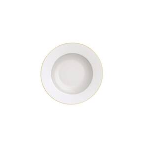 Prato Fundo Filetado Tramontina Elisa Em Porcelana Com Borda Dourada 23 Cm Tramontina