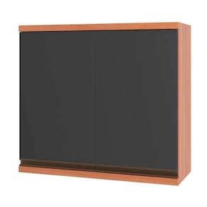 Armário Aéreo Macadâmia 80cm 2 Portas 914002 Telasul Freijo E Grafite