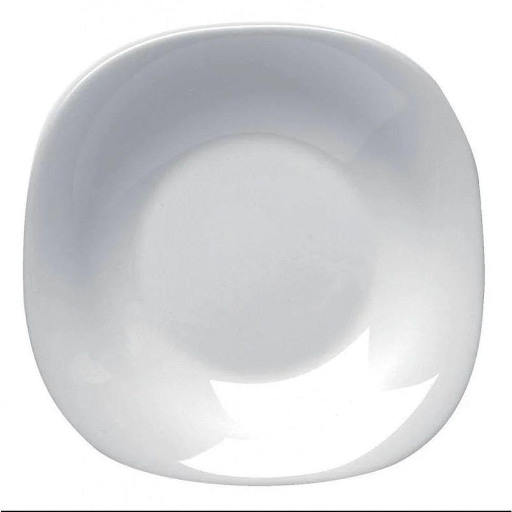 Prato Sousplat Parma 31cm Vidro Temperado Branco Bormioli