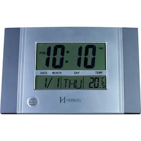 Relógio Parede Mesa Digital Termômetro Calendáriio Herweg 6472 Relógio