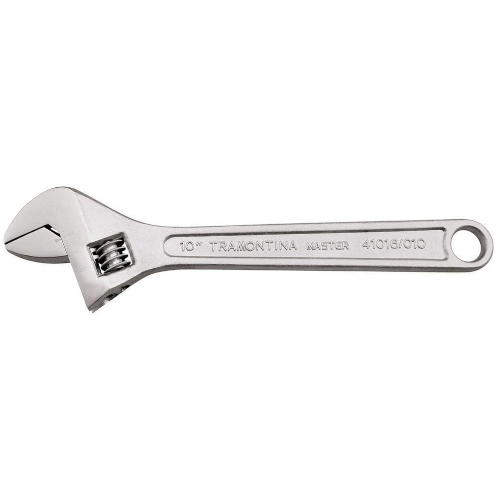 Chave Ajustável Para Porcas 12&quot; Tramontina Com Corpo Forjado Em Aço Carbono Cromado Tramontina