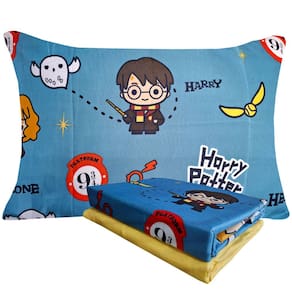 Jogo de Cama Infantil Harry Potter Menino Microfibra Solteiro Estampado 1,40 m x 2,20 m Com 3 pecas Lepper