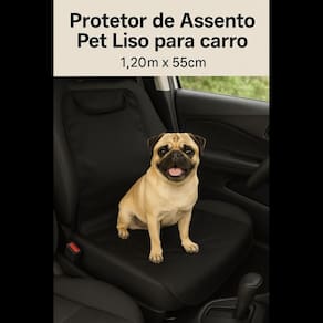 Capa | Assento Pet Liso Preto 120x55 | Carro Protetor