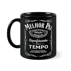 Caneca Personalizada Melhor Pai 300ml 100% Preta