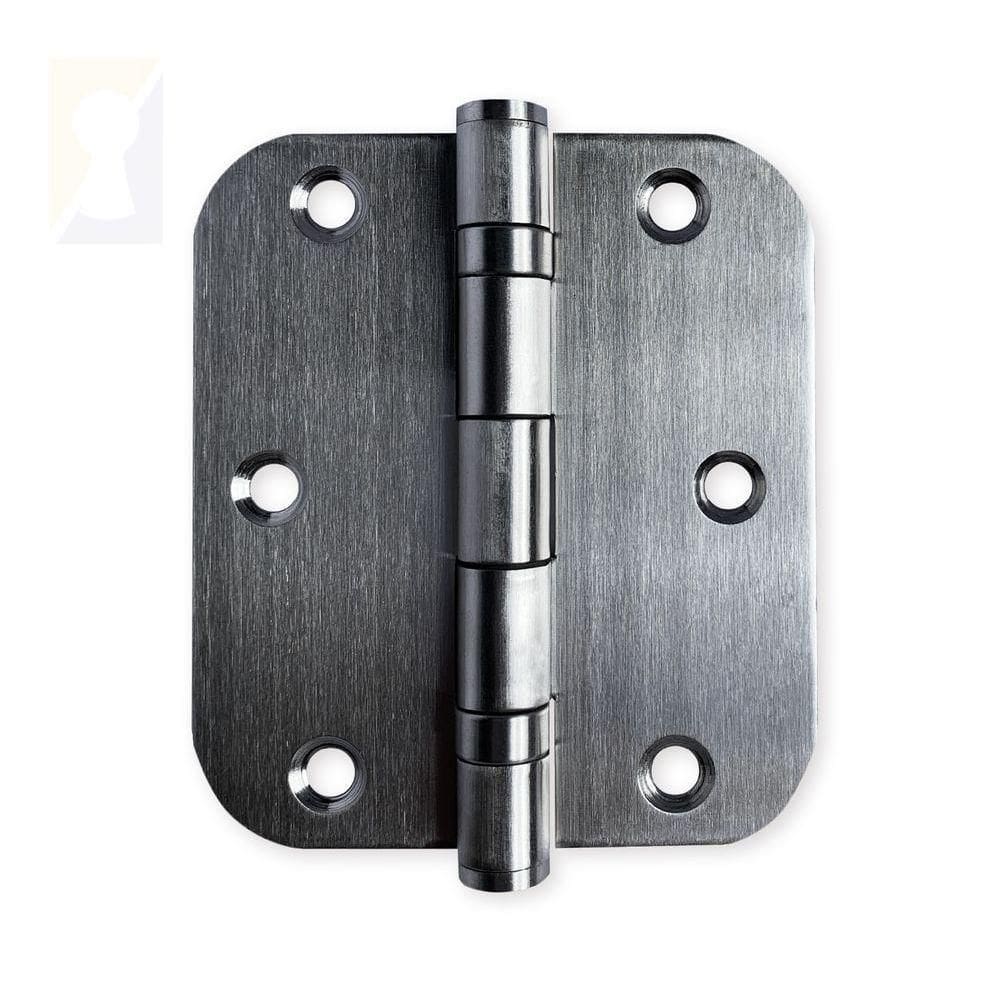 Dobradiça Escovada C-redondo Inox Com Rolamento 3 ½ X 3