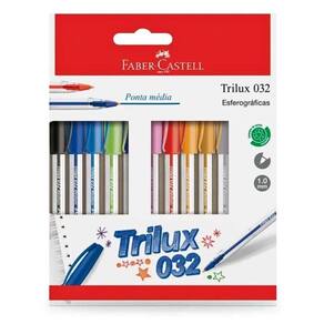 Caneta Esferográfica Trilux Com 10 Cores 5 Unidades Faber-castell