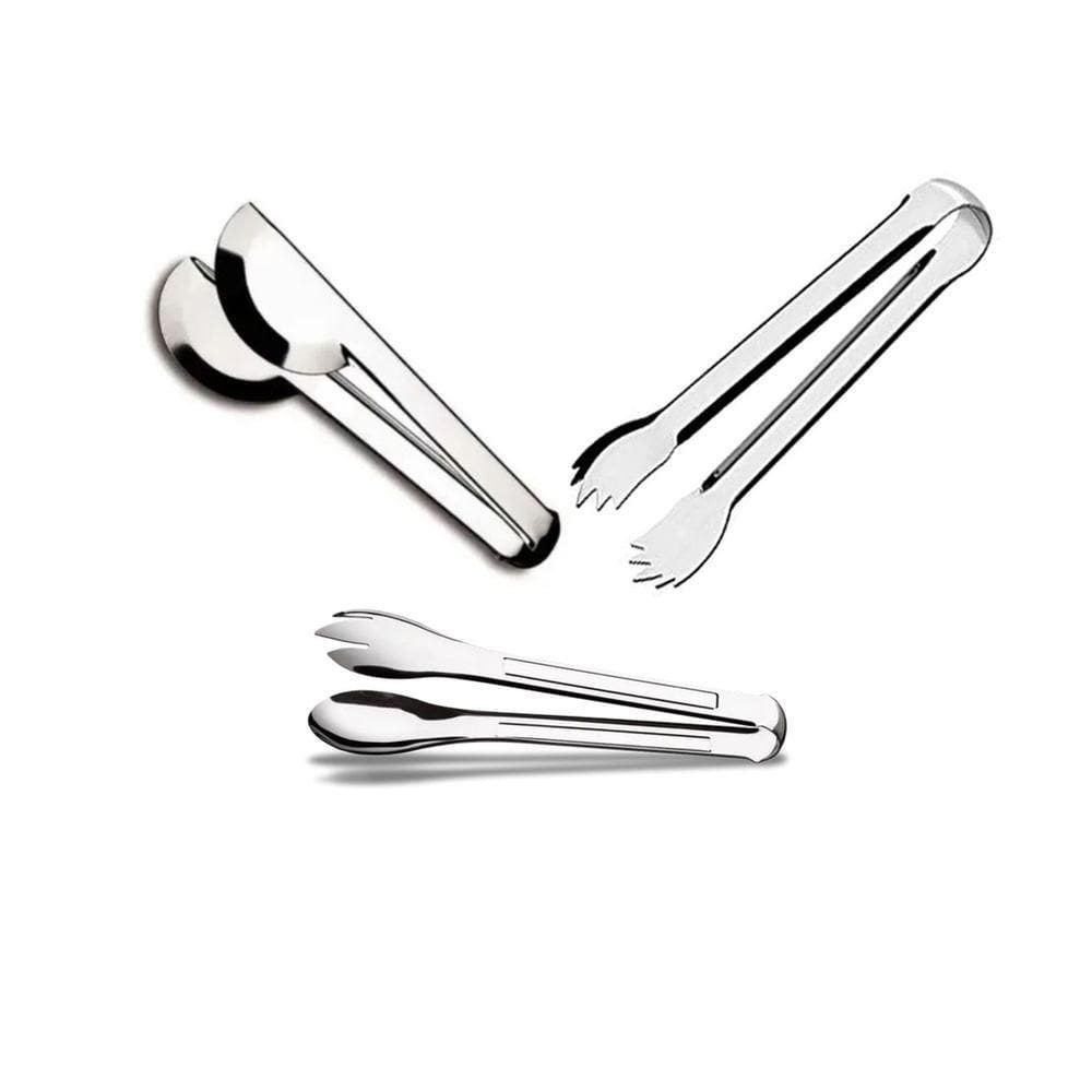Jogo Pegadores Em Aço Inox - Massa - Salada - Gelo