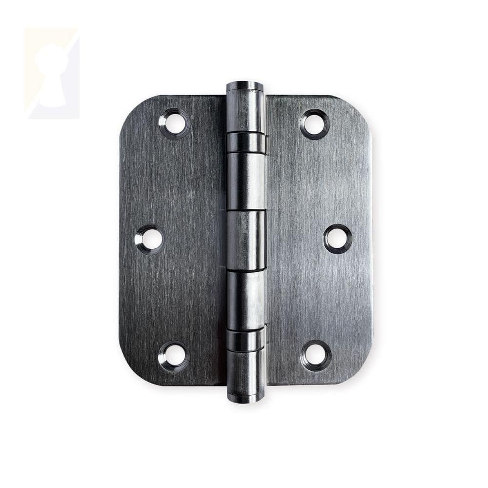 Dobradiça Escovada C-redondo Inox Com Rolamento 3 X 2 ½