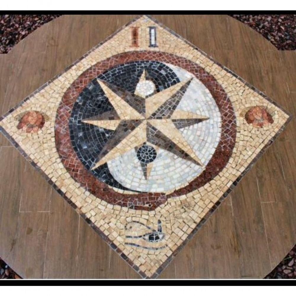 Piso Maçom Em Mosaico I Tamanho 150cm