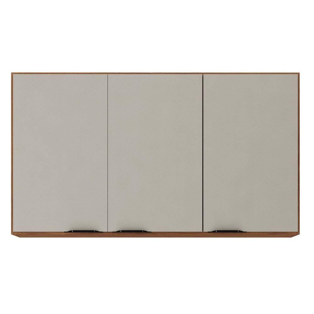 Armário Aéreo 3 Portas 120cm Firenze Amendola Touch/nude  Tx - Demóbile