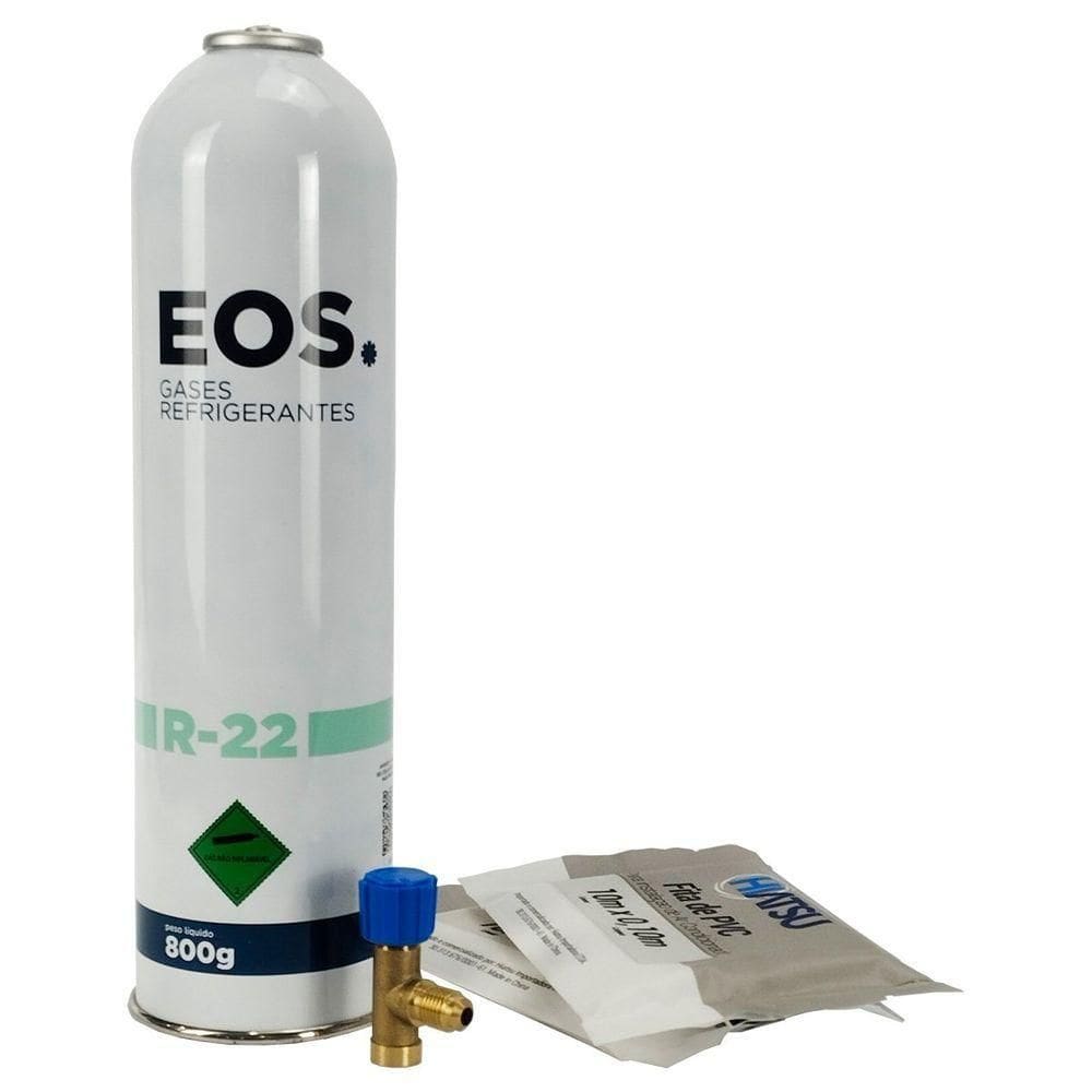 Gás Para Ar Condicionado R22 Com Válvula + 2 Fitas Pvc 1 Unidade
