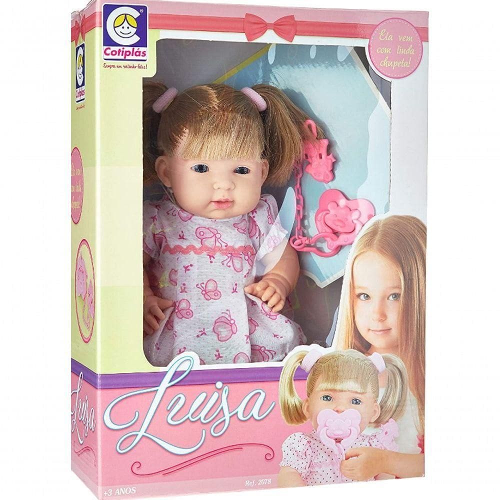 Boneca Luísa Com Chupeta - Cotiplás 2078