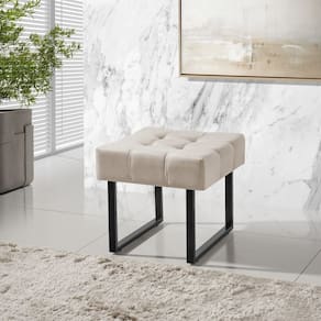 Banqueta Pés de Ferro Sala Quarto Moderna Luxo