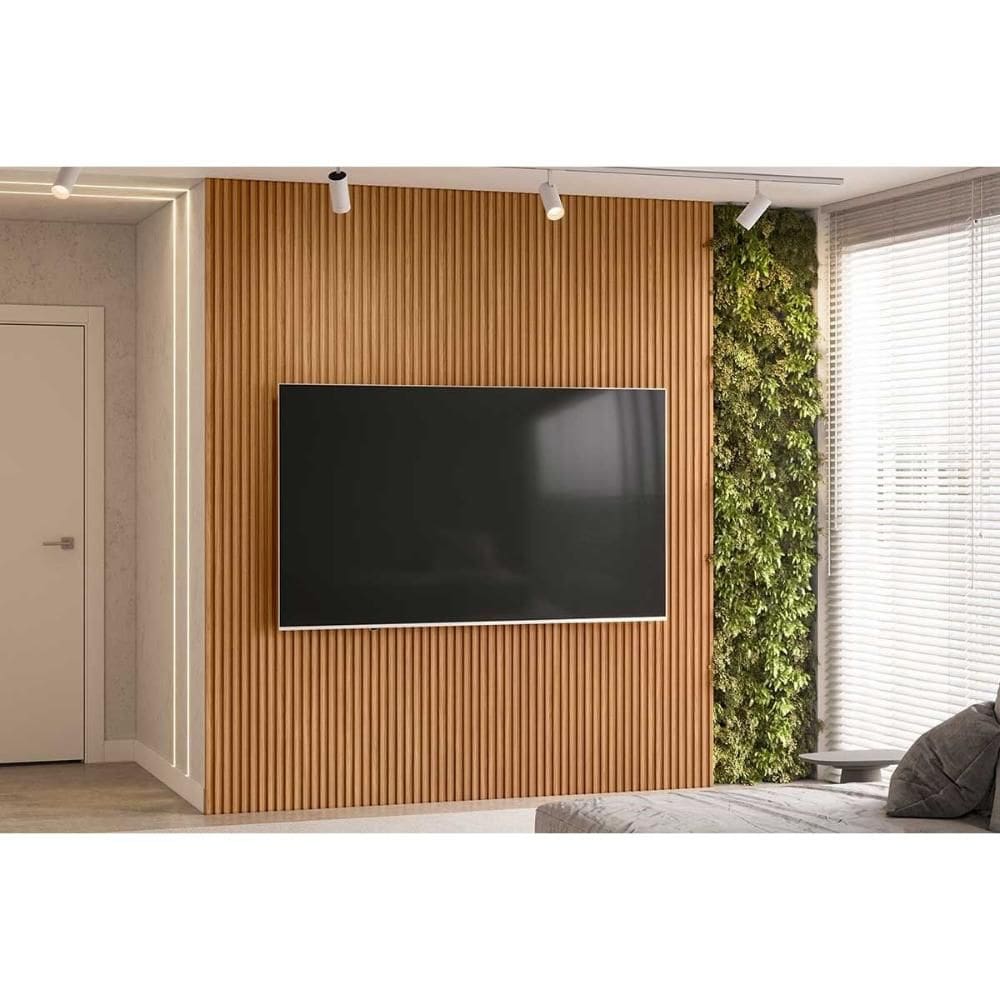 Módulo Ripado 220cm p/ Painel de Sala Nature Fosco - Linea Brasil