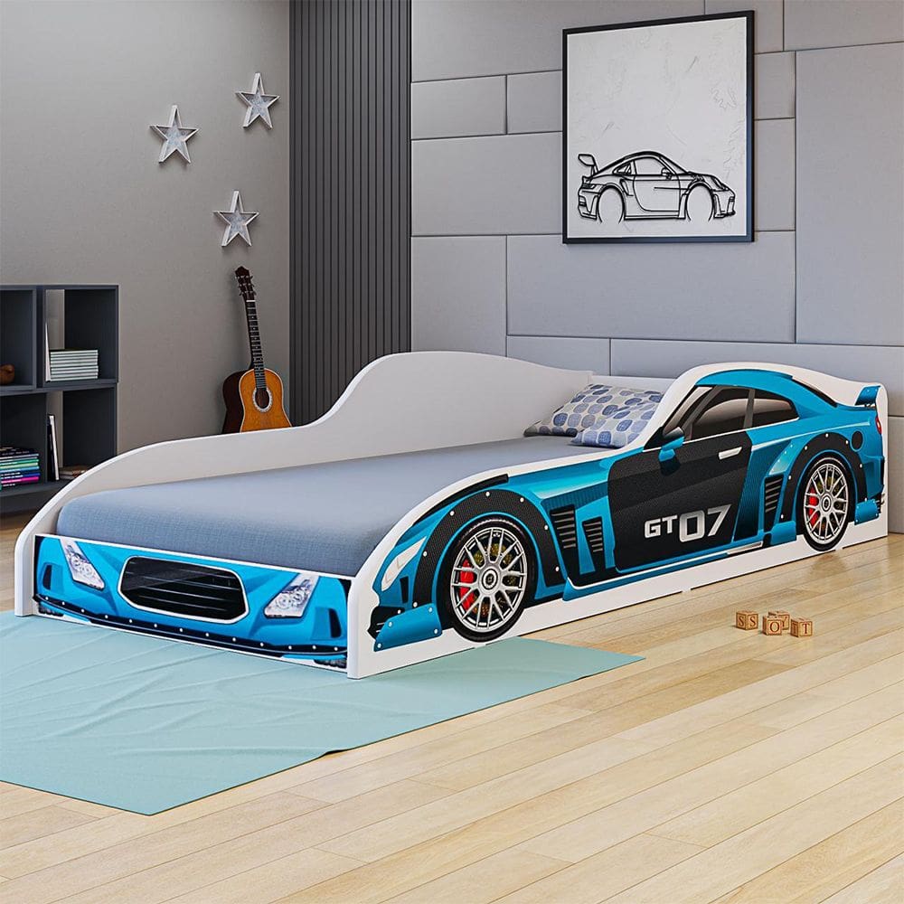 Cama Juvenil Carros Gt25 Azul