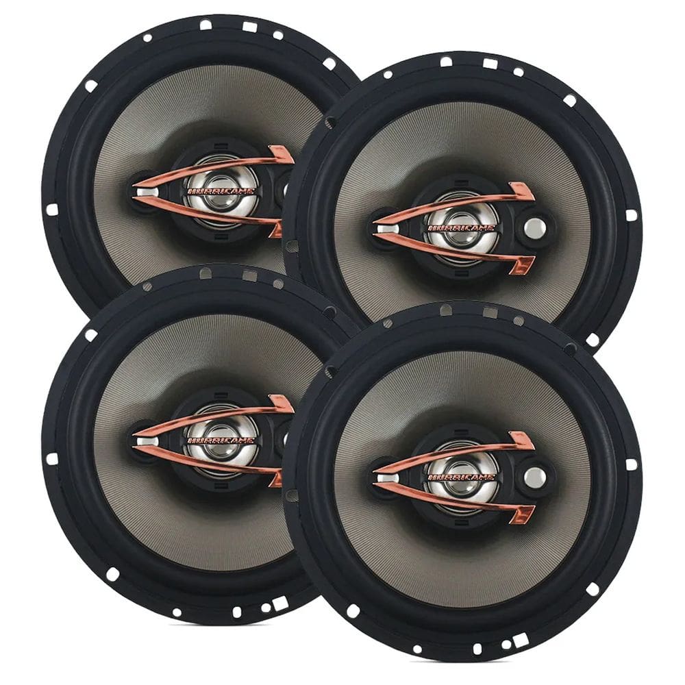 Kit 2 Pares 6 Pol Hurricane 160w Rms Qr6 Quadriaxial 4 Ohms