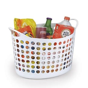 Cesto De Roupas Flexível Oval 32 Litros - 36,5 x 30 x 54 cm