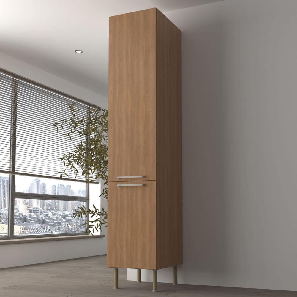 Armário Paneleiro para Cozinha 40cm 2 Portas  Freijó CZ3108