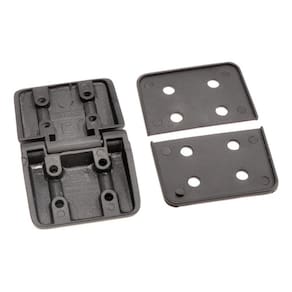 Dobradiça Dupla Externa Uso Geral Metal Cor Preta