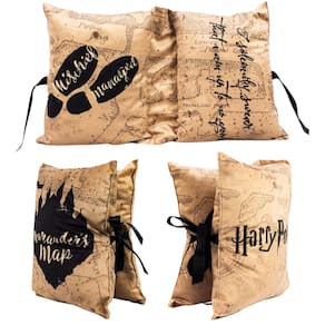 Almofada 3D Mapa Do Maroto Cartão Com Laço Aveludada Oficial Harry Potter